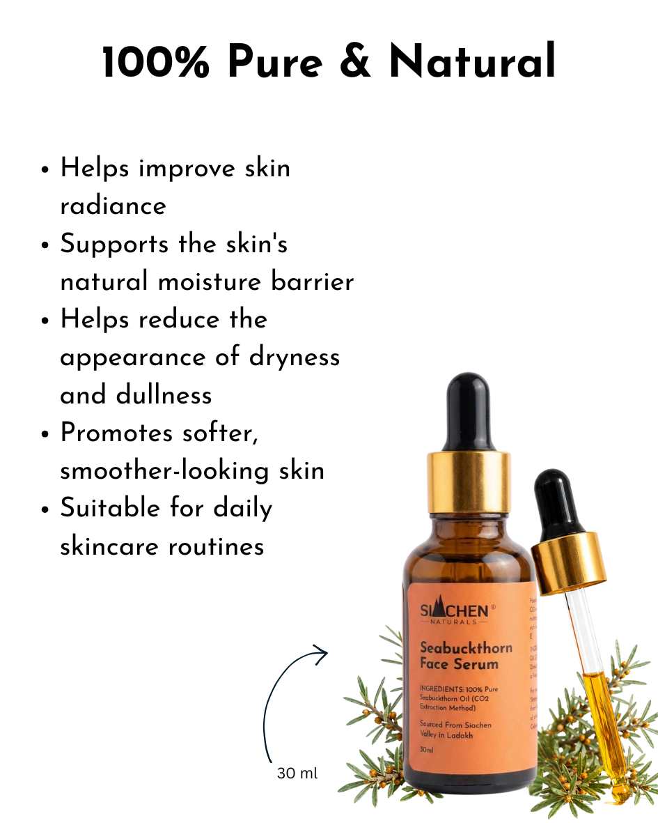 Seabuckthorn Face Serum | Pure CO2 Extracted Oil from Siachen Valley, Ladakh